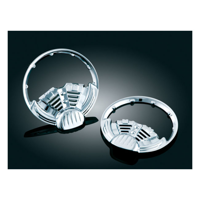 KURYAKYN GAUGE BEZELS/FAIRING TWIN RING 541503