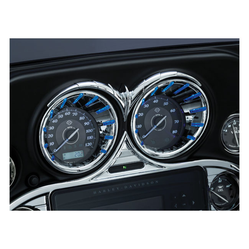 KURYAKYN BLUE LED SPEEDO/TACH BEZELS 542853
