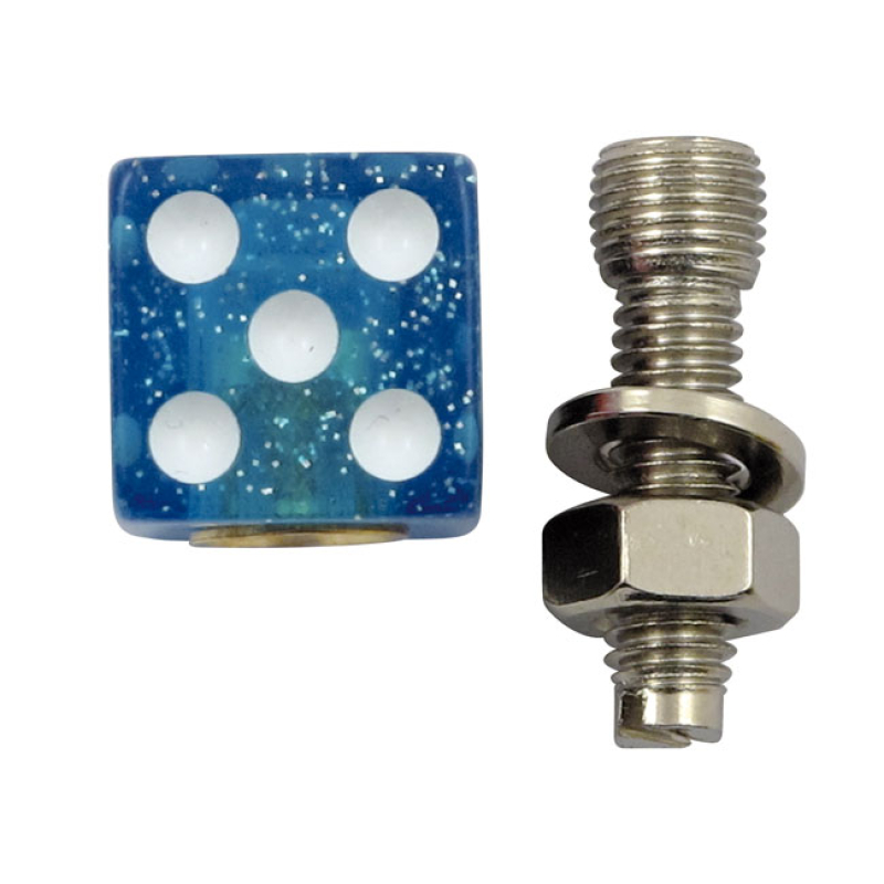 TRIK TOPZ LICENSE PLATE MOUNTS DICE BLUE GLITTER LICENSE PLATE MOUNTS 555968