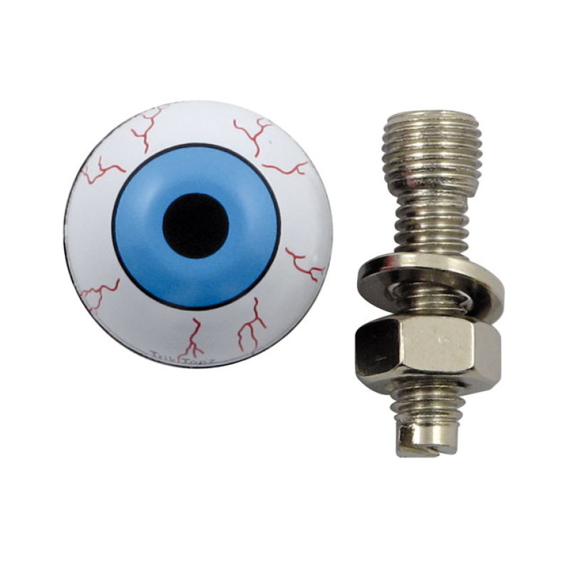 TRIK TOPZ LICENSE PLATE MOUNTS EYE BALL BLUE LICENSE PLATE MOUNTS FOR 555993