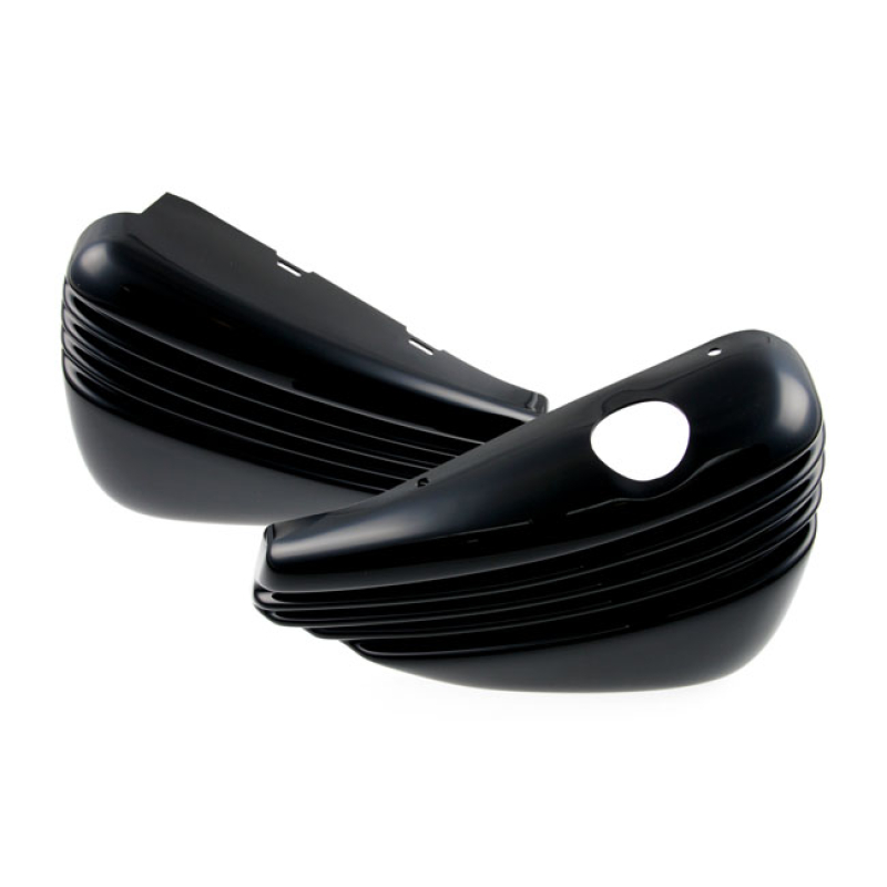 CULT-WERK, 'BOBBER' SIDE COVER SET. GLOSS BLACK UNPAINTED GLOSS BLACK 559354