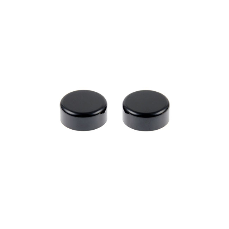 CULT-WERK FORK TUBE CAPS GLOSS BLACK POWDER COATED; ALUMINUM; ATTACHES 576272