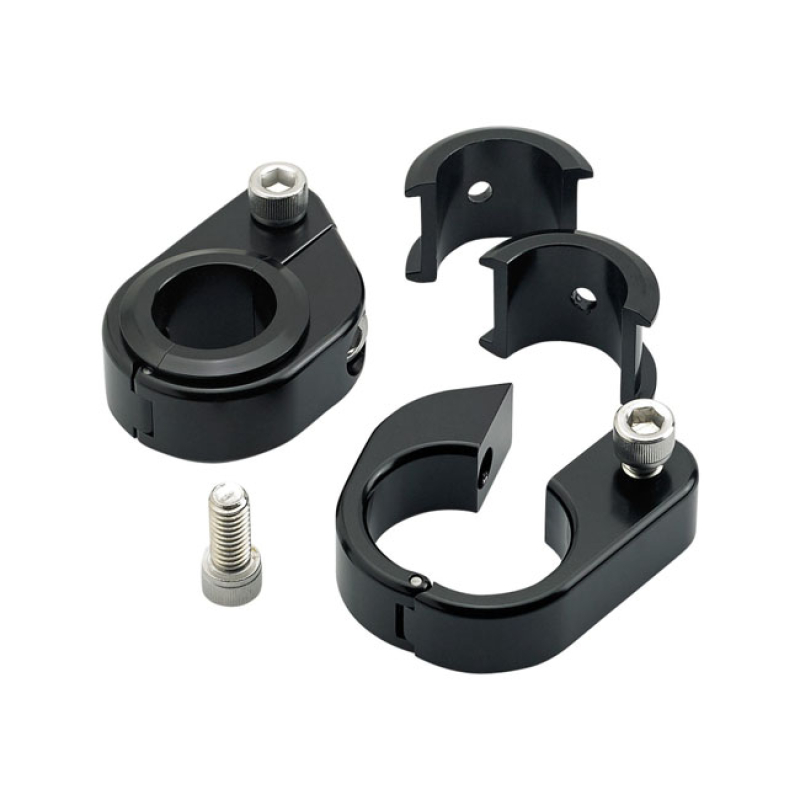 BILTWELL, STRAIGHT O/S SPEED CLAMPS BLACK 580333