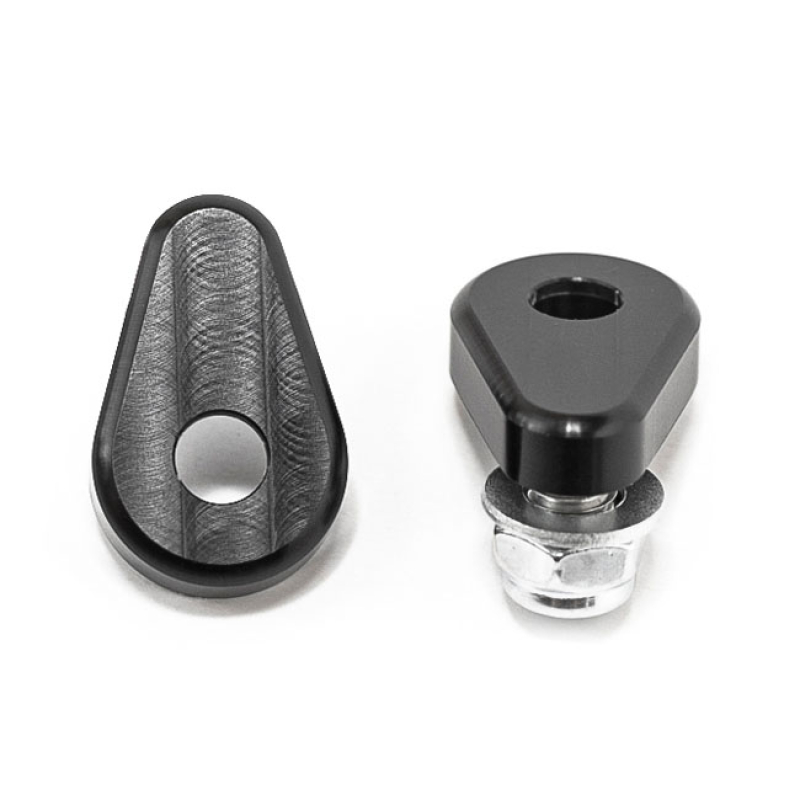 KILLER CUSTOM, REAR FENDER MICRO TURN SIGNAL RELOCATOR BLACK ANODIZED. 587884