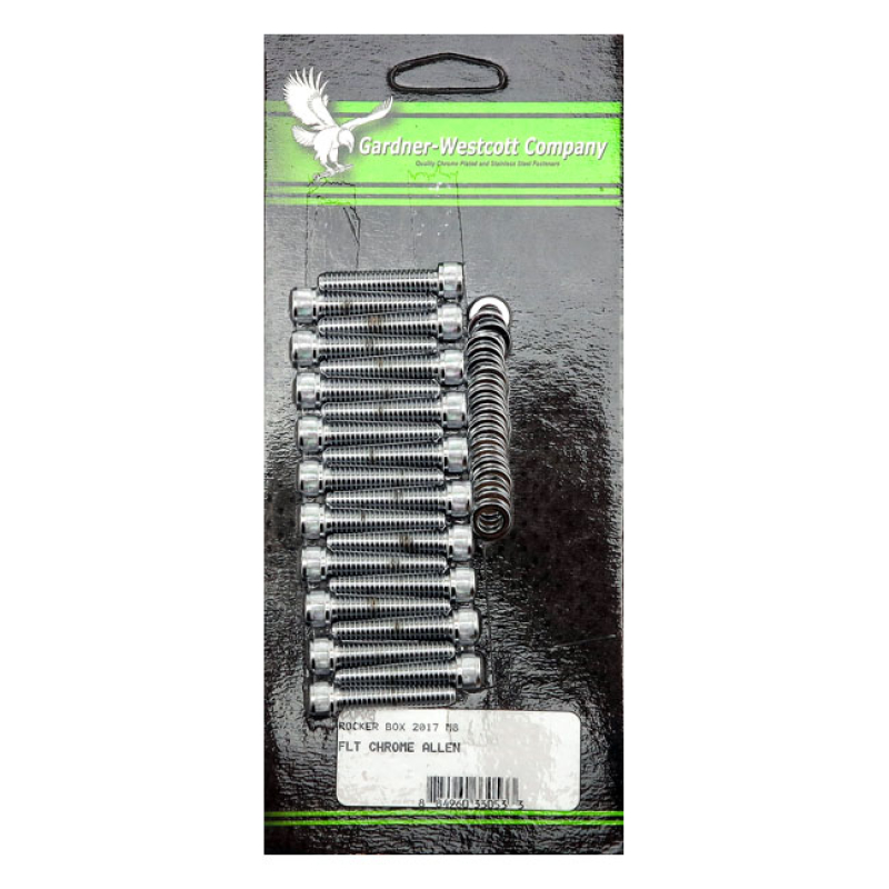 GW, ROCKER BOX HARDWARE KIT. CHROME CHROME PLATED ALLEN HEADS. USED TO 588012