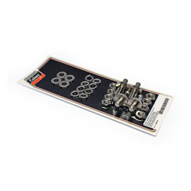 COLONY, FRONT ROCKER PLATE STUD KIT GRAY NICKEL PLATED. REPRODUCTION F 590312