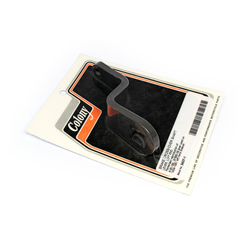 COLONY, BRAKE CROSSOVER SHAFT LEVER. LEFT END BLACK PARKERIZED. OEM ST 590315