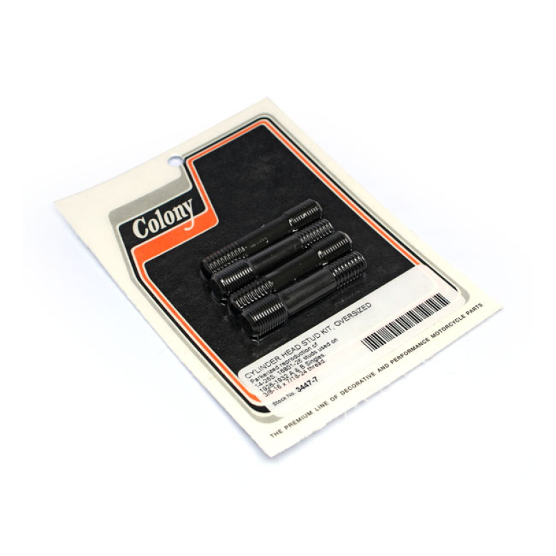 COLONY, CYLINDER HEAD STUD KIT. OVERSIZED BLACK PARKERIZED. INCL. 4 RE 590324