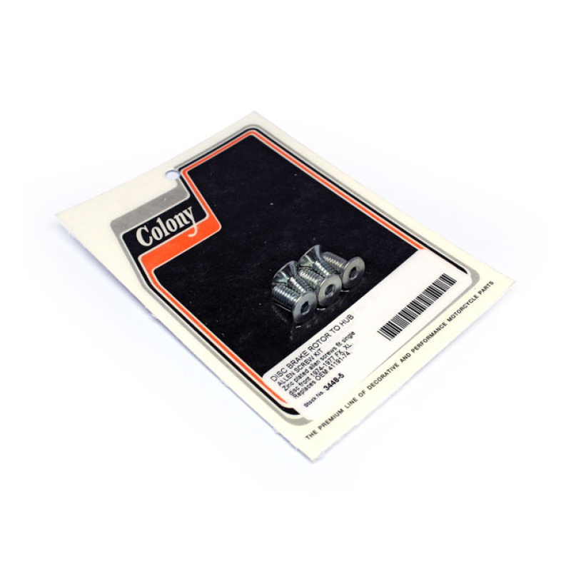 COLONY, FRONT BRAKE ROTOR BOLT KIT. ZINC ZINC PLATED FLATHEAD ALLEN SC 590325