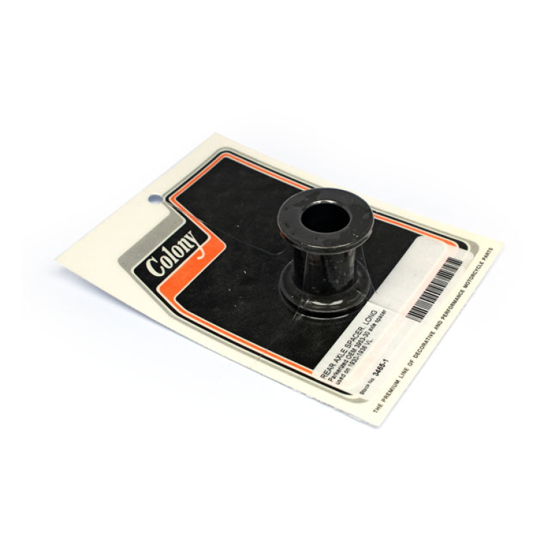 COLONY, REAR AXLE SPACER LONG BLACK PARKERIZED. REPRODUCTION OF OEM 39 590337