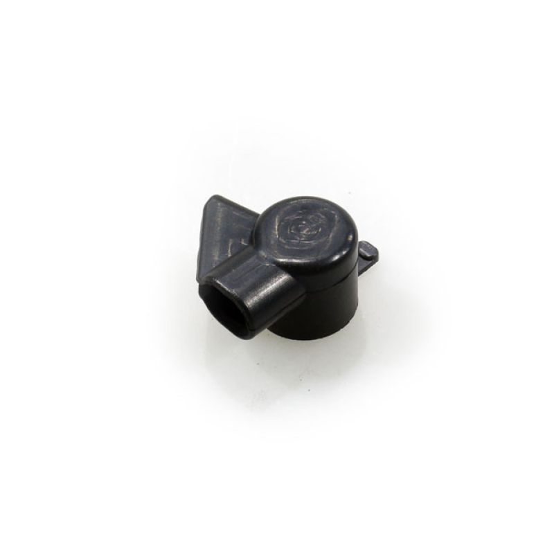 BATTERY CABLE BOOT. BLACK RUBBER BLACK RUBBER REPRODUCTION. OEM REPL 592641