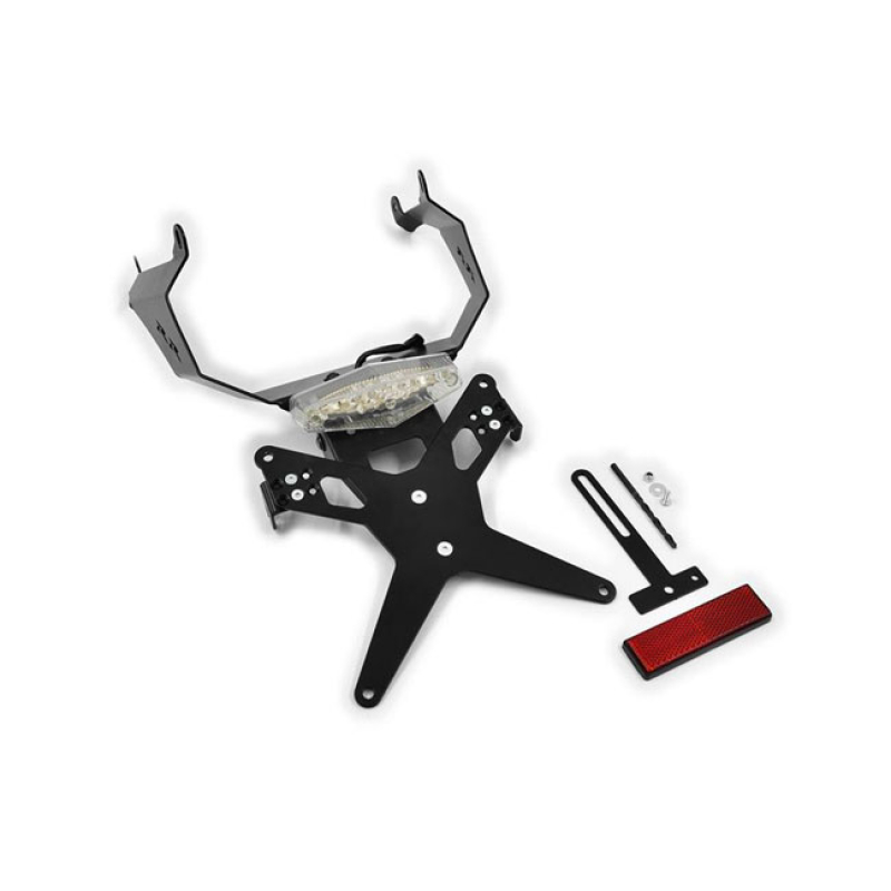 ZIEGER LICENSE PLATE BRACKET X-LINE BLACK BLACK POWDER COATED LICENSE 593442