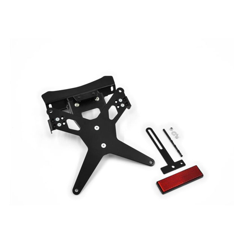 ZIEGER LICENSE PLATE BRACKET X-LINE BLACK BLACK POWDER COATED LICENSE 593454
