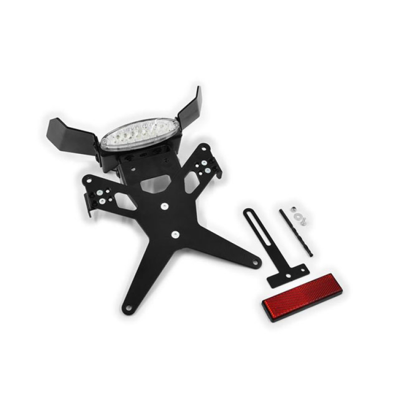 ZIEGER LICENSE PLATE BRACKET X-LINE BLACK BLACK POWDER COATED LICENSE 593470