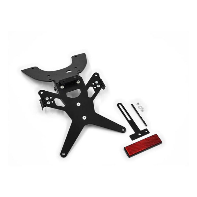 ZIEGER LICENSE PLATE BRACKET X-LINE BLACK BLACK POWDER COATED LICENSE 593472