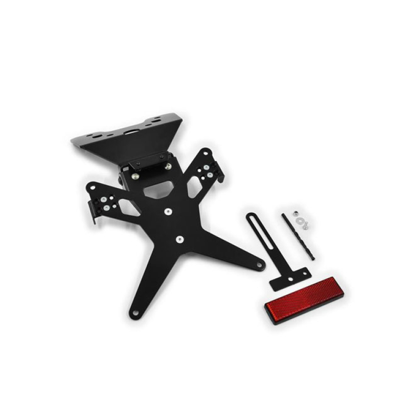 ZIEGER LICENSE PLATE BRACKET X-LINE BLACK BLACK POWDER COATED LICENSE 593477