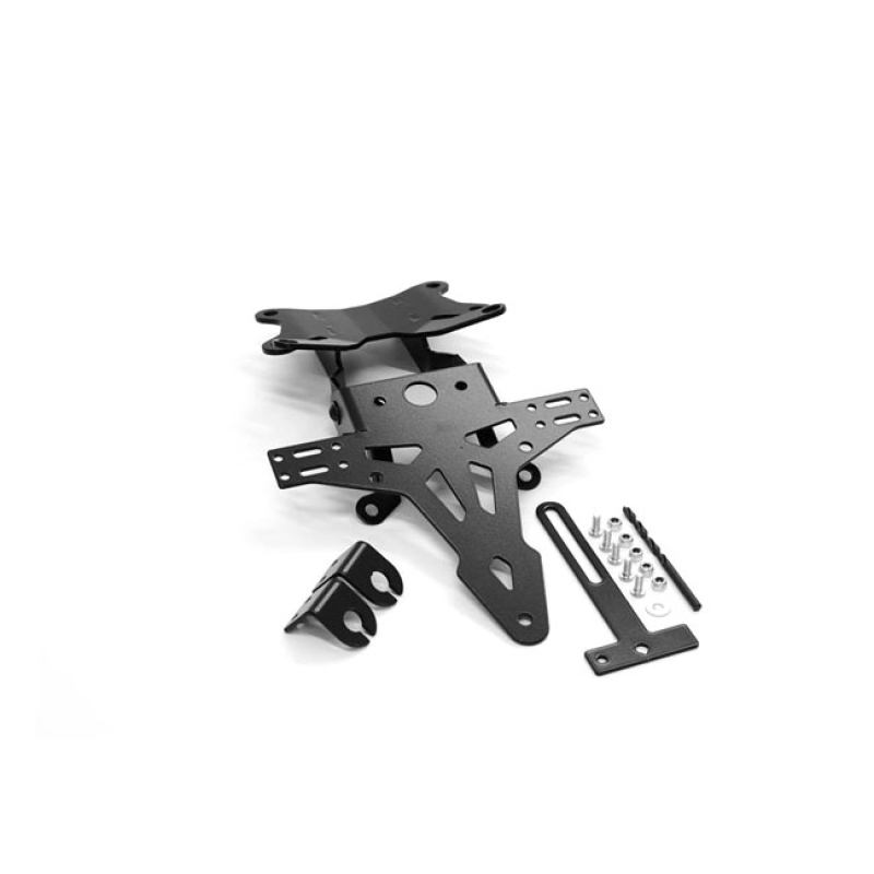 ZIEGER LICENSE PLATE BRACKET X-LINE BLACK BLACK POWDER COATED LICENSE 593483
