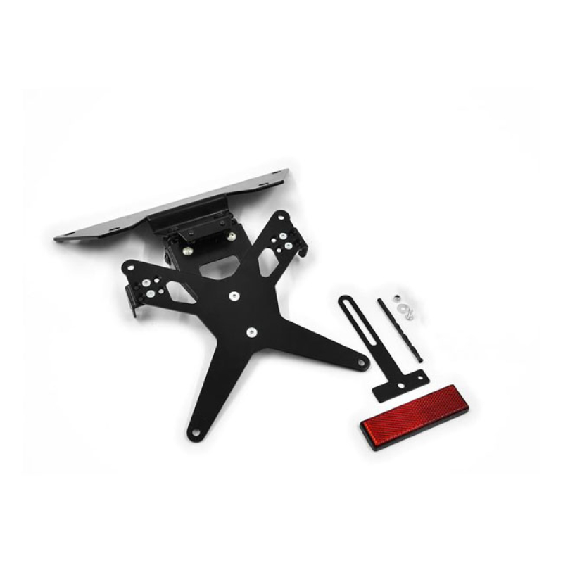 ZIEGER LICENSE PLATE BRACKET X-LINE BLACK BLACK POWDER COATED LICENSE 593491