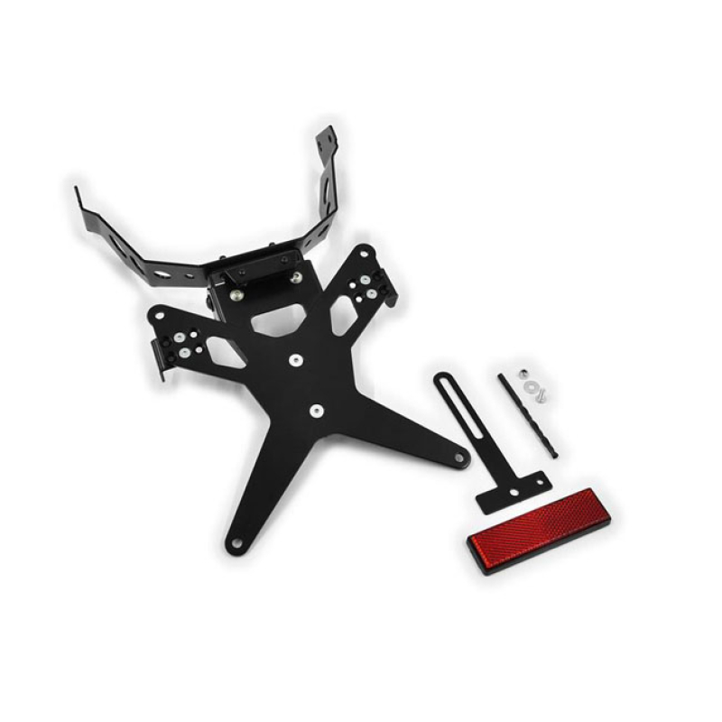 ZIEGER LICENSE PLATE BRACKET X-LINE BLACK BLACK POWDER COATED LICENSE 593493