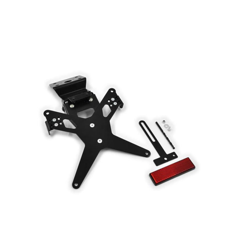 ZIEGER LICENSE PLATE BRACKET X-LINE BLACK BLACK POWDER COATED LICENSE 593508