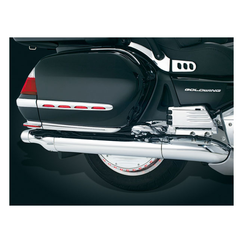 KURYAKYN REAR WHEEL LED RING OF FIRE RED, CHROME 8080507