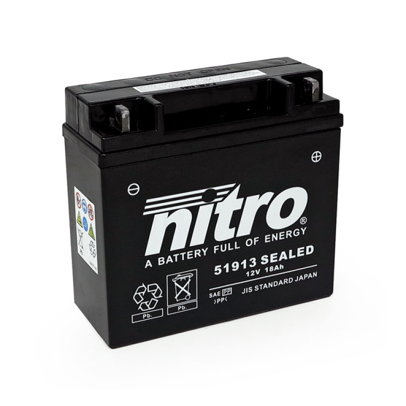 NITRO SEALED 51913 AGM BATTERY THIS GEL BATTERY WITH AGM (ABSORBED GLA 8110455