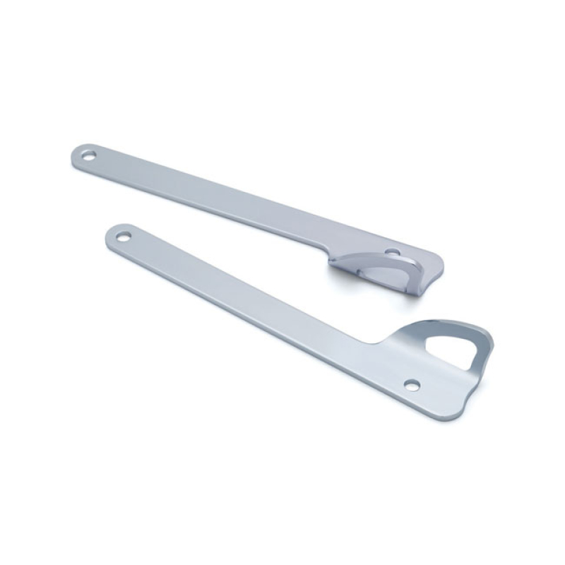 KURYAKYN, CUSTOM TIE DOWN BRACKETS FRONT FORK. CHROME 863243