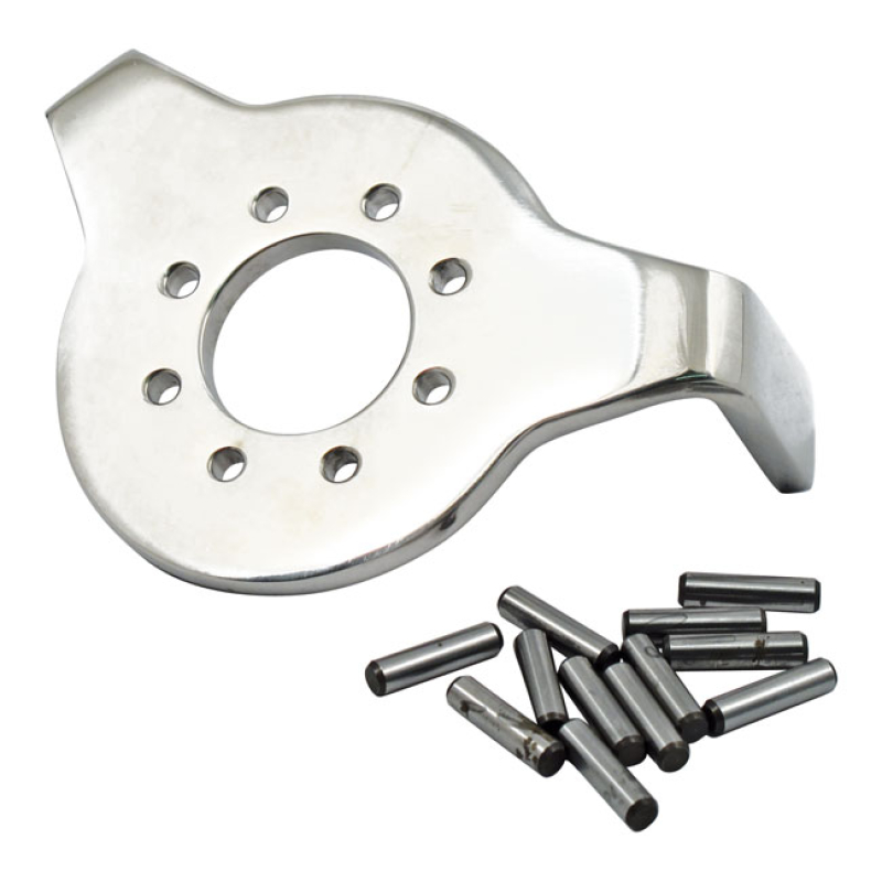 TRIPLE TREE MOUNTED FORK STOP KIT. STAINLESS INSTALLS BELOW LOWER FORK 900936