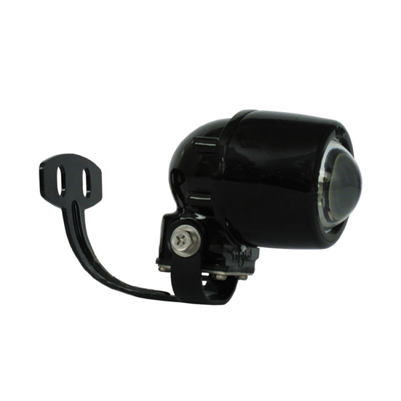 MINI ELLIPSOID H3 FOG LIGHT. BLACK OVAL WITH BLUE ECE APPROVED LENS. 902017