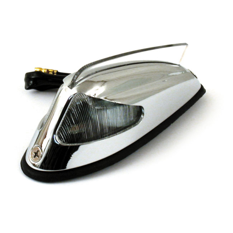 50-57 STYLE FRONT FENDER LIGHT. CHROME, CLEAR LENS NOSTALGIC 12 VOLT F 908715