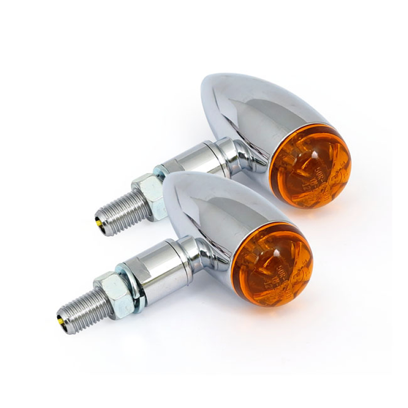 MICRO BULLET LED TURN SIGNALS, CHROME 913020
