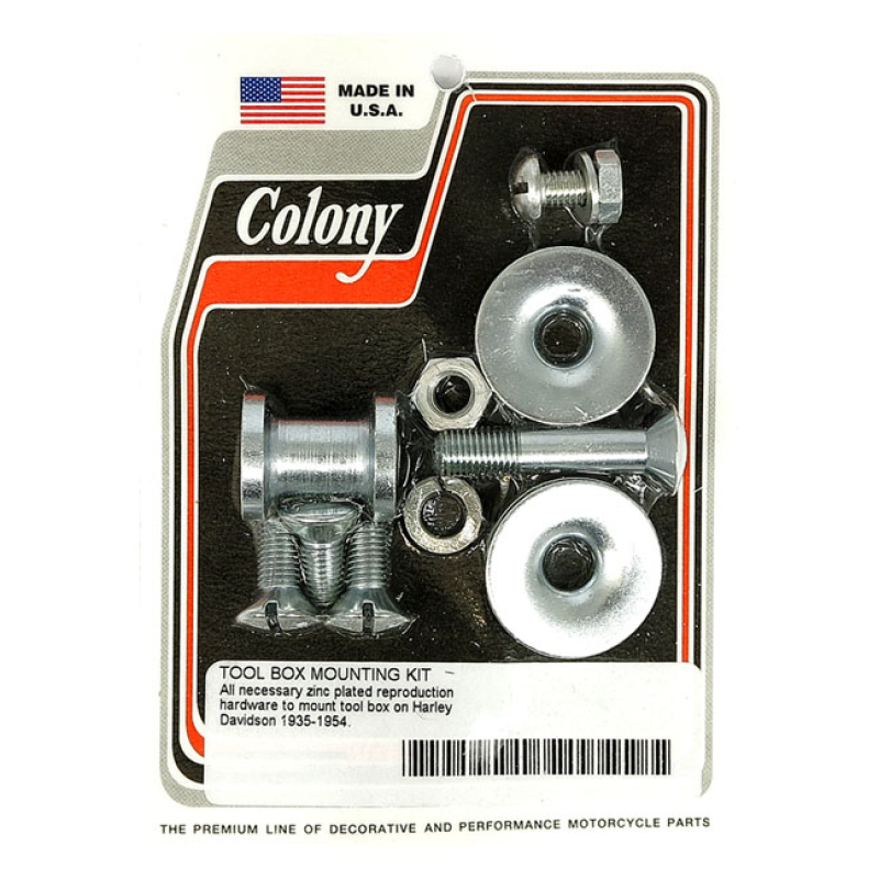 COLONY, 35-54 TOOL BOX MOUNT KIT. ZINC ZINC PLATED. EXACT OEM REPRODUC 929665
