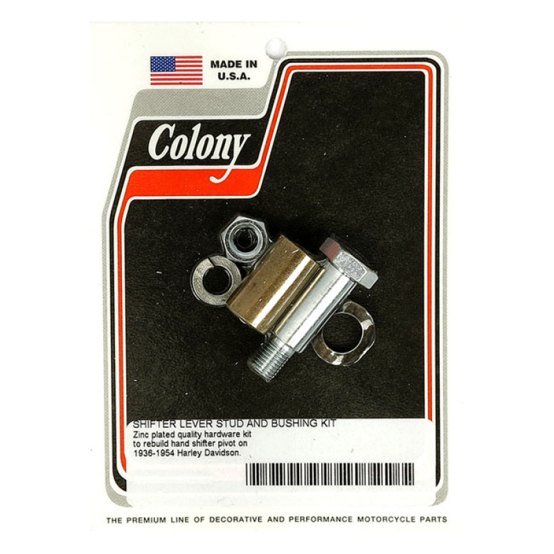 COLONY, SHIFT LEVER STUD & BUSHING KIT. ZINC ZINC PLATED. HAND SHIFTER 929666