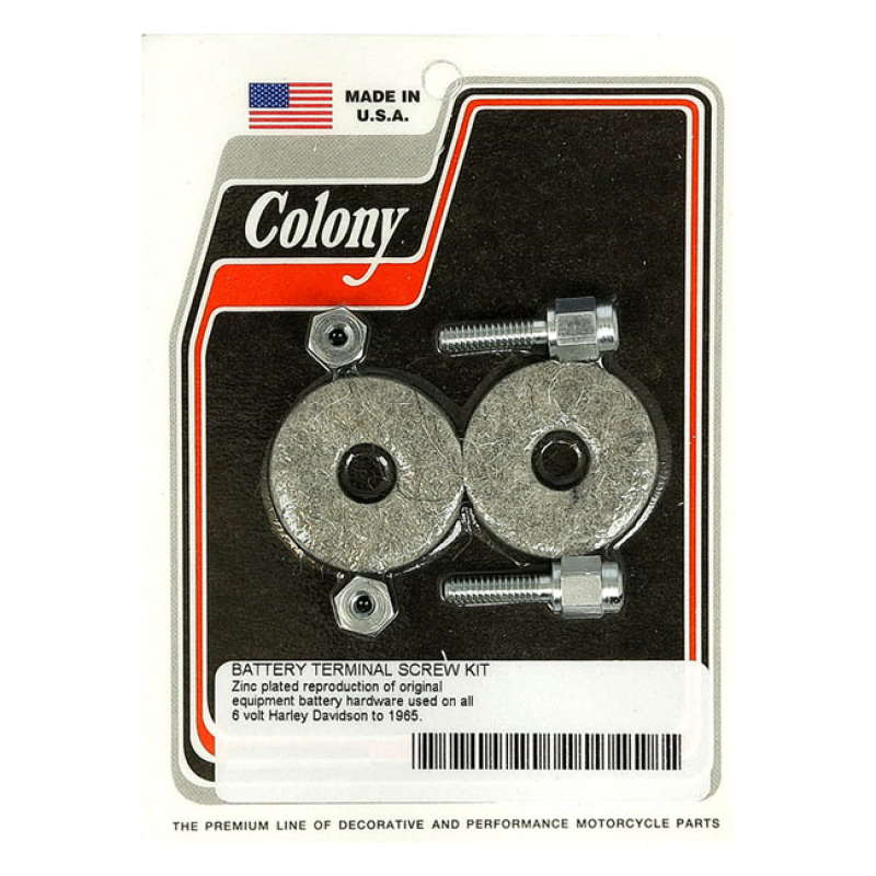 COLONY, ELECTRICAL TERMINAL SCREW KIT BATTERY BOX ZINC PLATED. REPRODU 929673