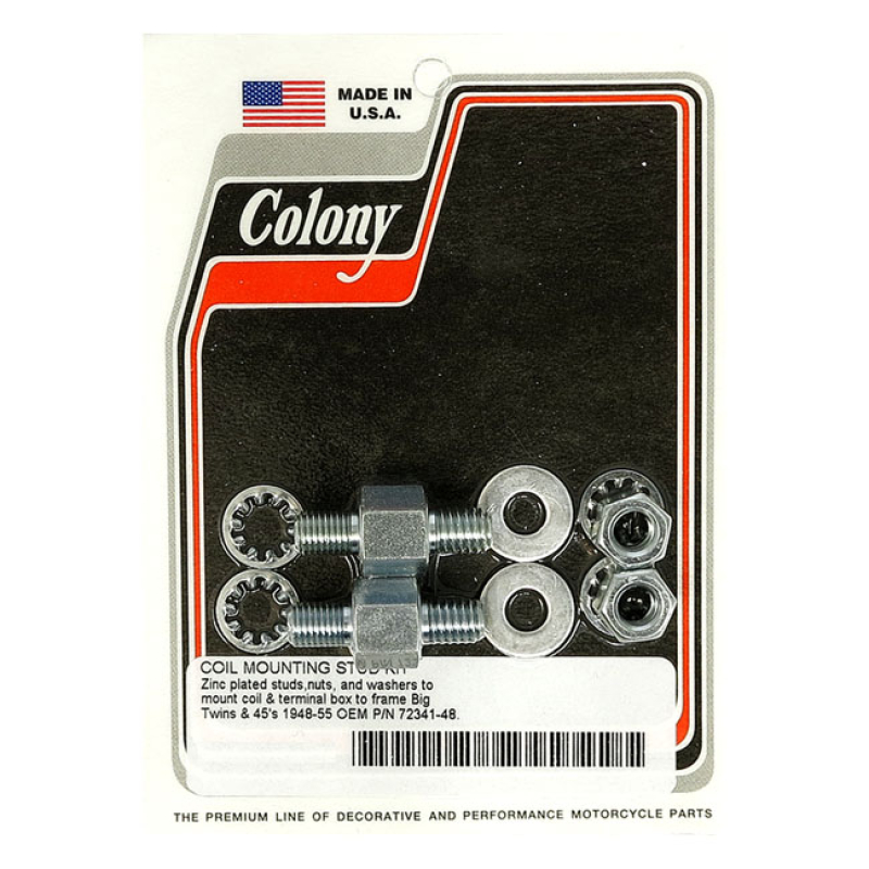 COLONY, COIL MOUNT STUD KIT ZINC PLATED. OEM REPRODUCTION STUDS, NUTS 929759