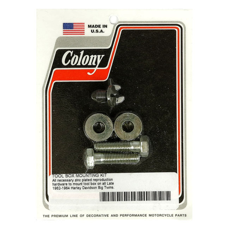 COLONY, L62-64 TOOL BOX MOUNT KIT. ZINC ZINC PLATED. EXACT OEM REPRODU 929778