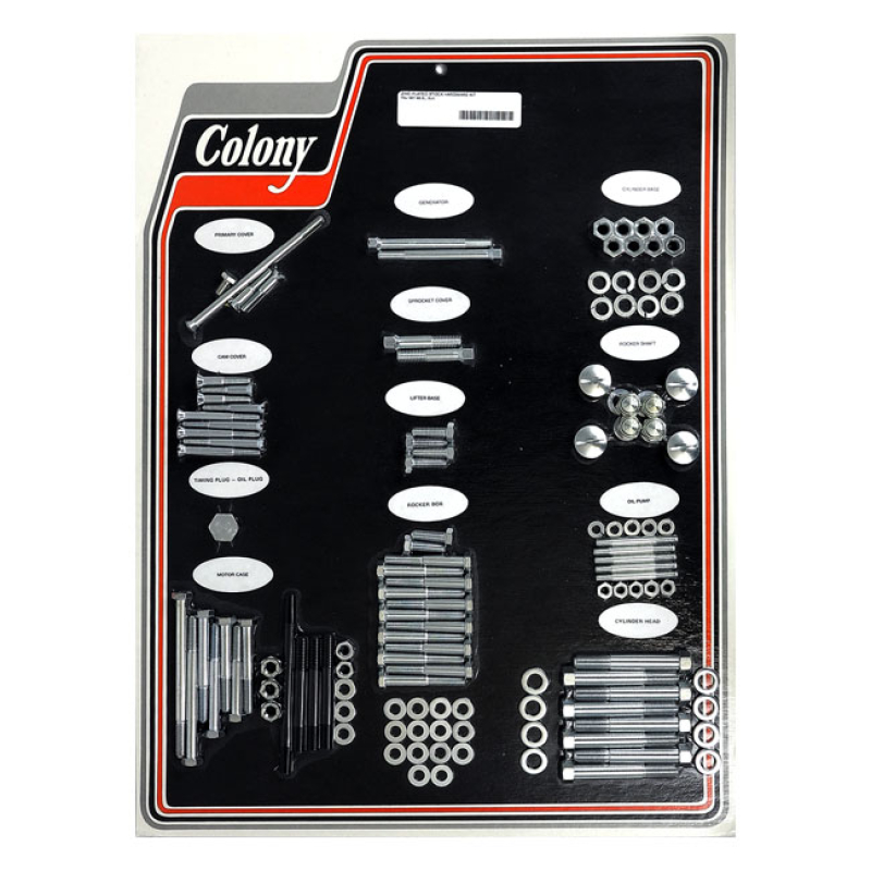 COLONY MOTOR SCREW SET ZINC, OEM STYLE 929795