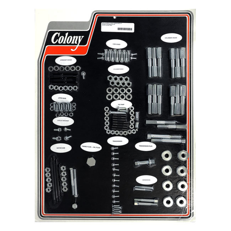 COLONY MOTOR SCREW SET ZINC, OEM STYLE 929807