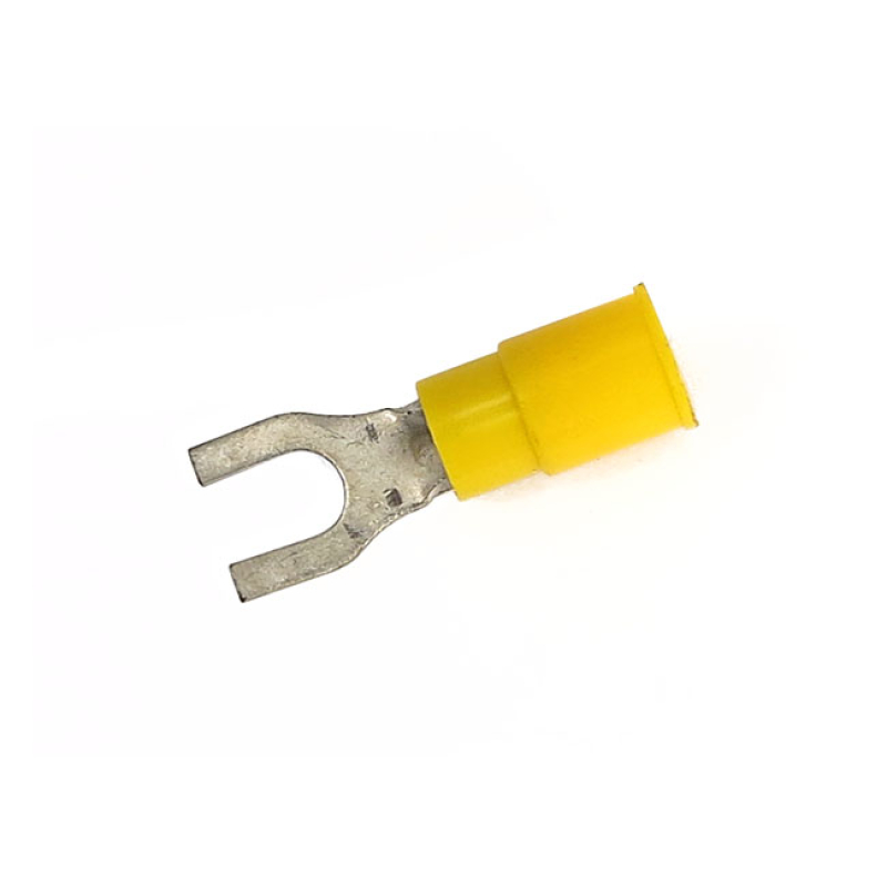 CONNECTORS, SPADE TERMINAL PVC, CRIMP. YELLOW 4.8MM STUD # (4.8MM). FO 951623