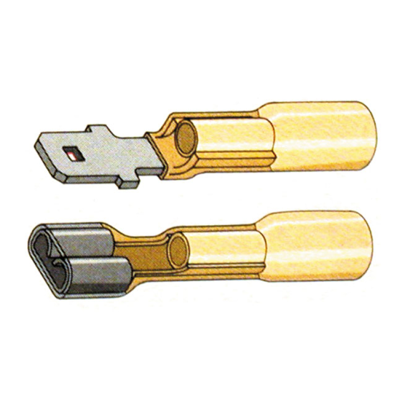 STANDARD CO, SLIDE-ON TERMINAL CONNECTORS 1/4". YELLOW SLIDE-ON TERMIN 951683