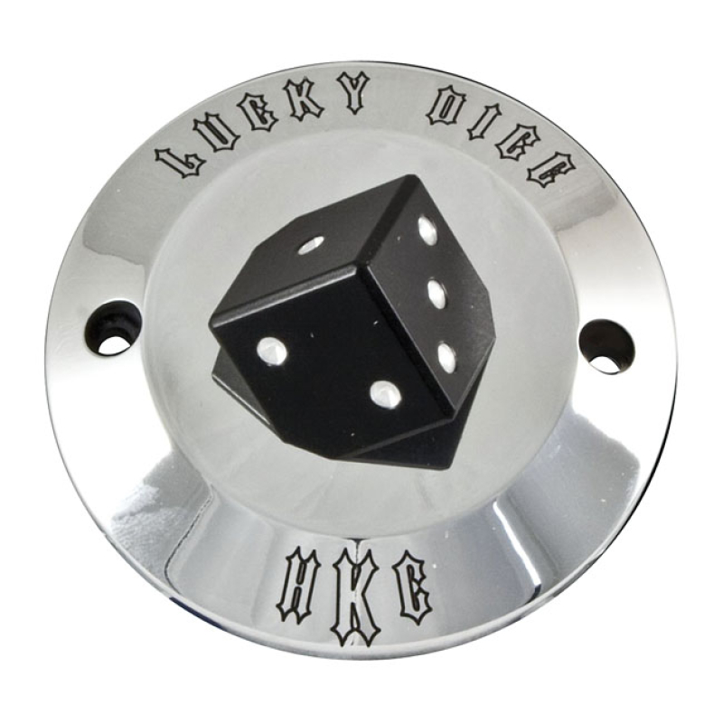 HKC POINT COVER 2-HOLE. LUCKY DICE, POLISHED POLISHED ALUMINUM. A MI 954248