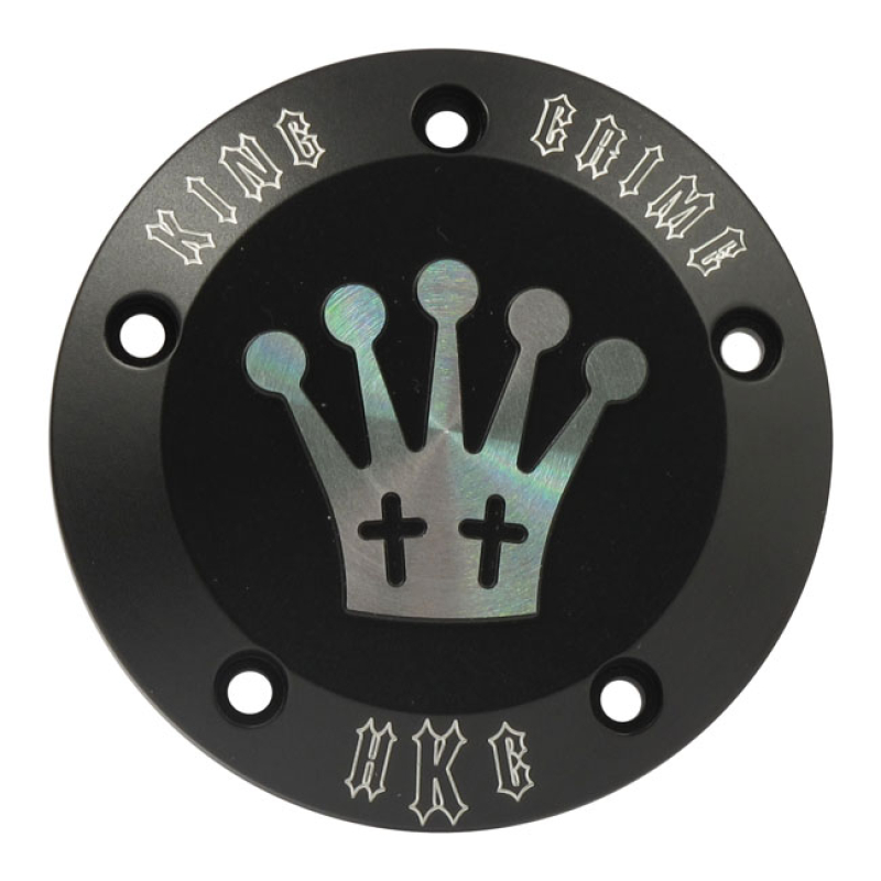HKC POINT COVER 5-HOLE. KING CRIME, BLACK BLACK ANODIZED ALUMINUM WITH 954251
