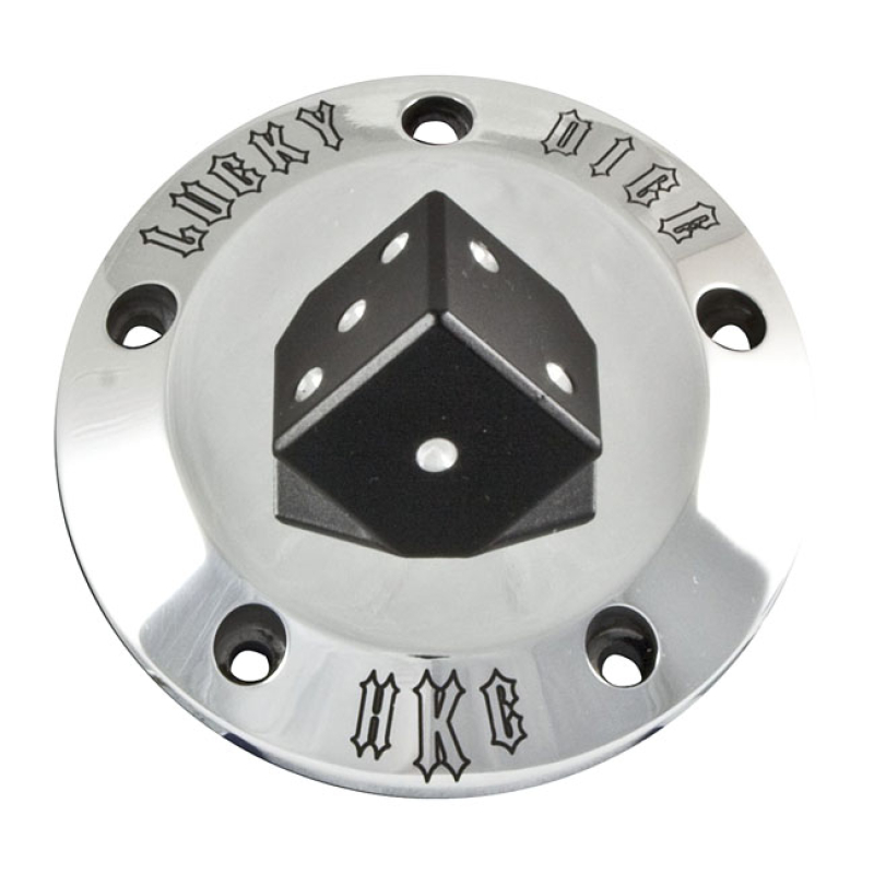 HKC POINT COVER 5-HOLE. LUCKY DICE, POLISHED POLISHED ALUMINUM. A MI 954252