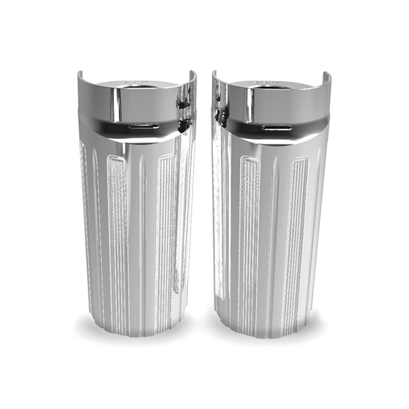 ARLEN NESS, FORK BOOTS 10-GAUGE +2". CHROME CNC MACHINED ALUMINUM LIGH 958808