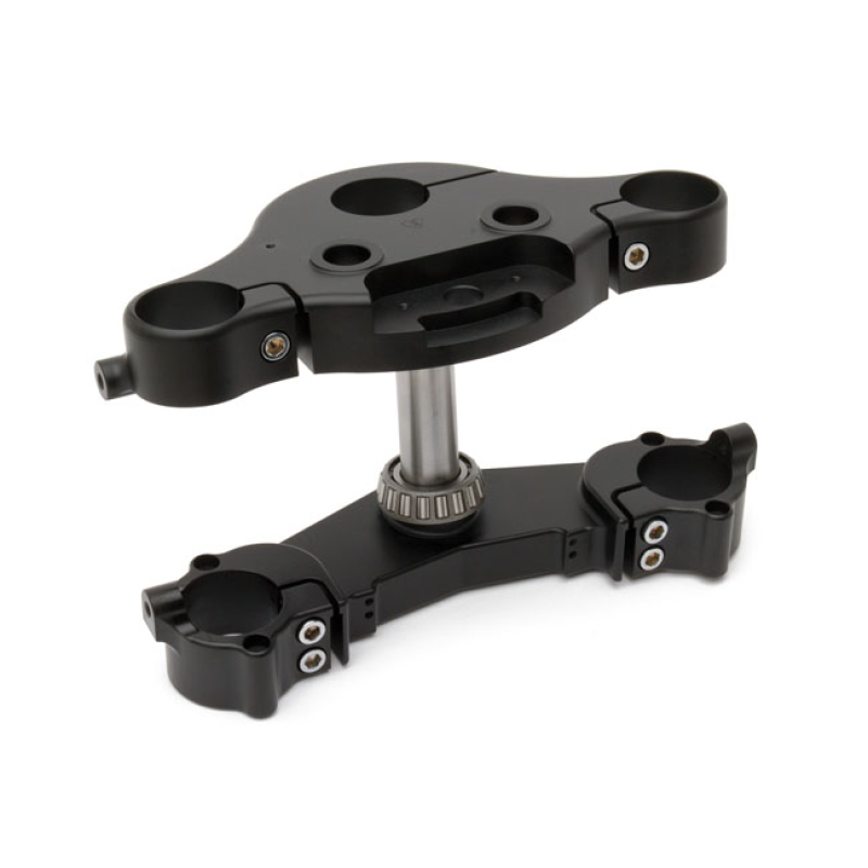 ARLEN NESS, 'KO' 7° RAKED TRIPLE TREES. BLACK BLACK ANODIZED CNC MACH 960966