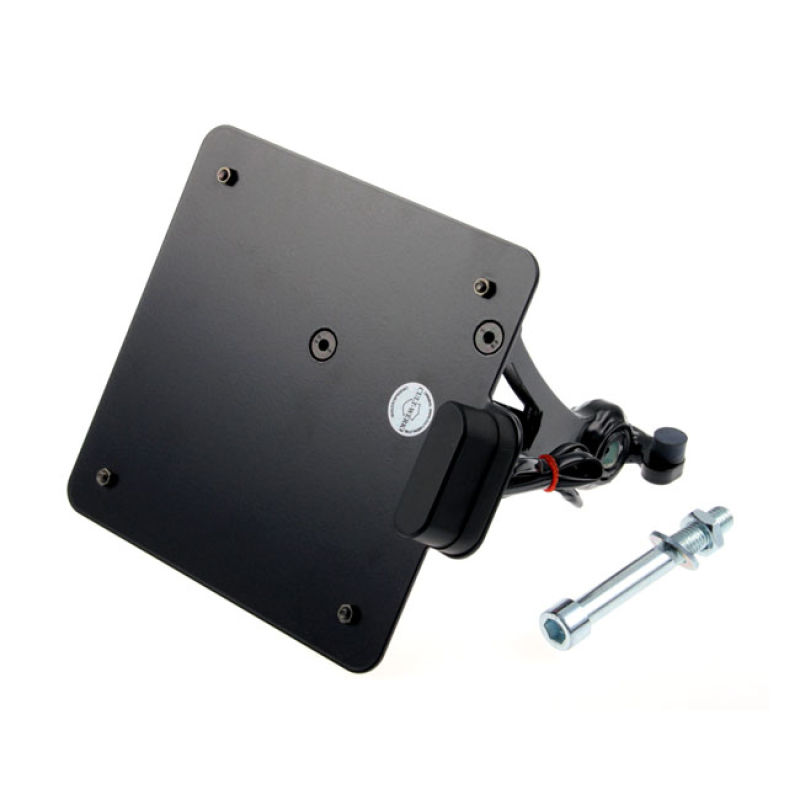 CULT-WERK, SIDE MOUNT LICENSE PLATE BRACKET. ITALY GLOSS BLACK POWDER 963070