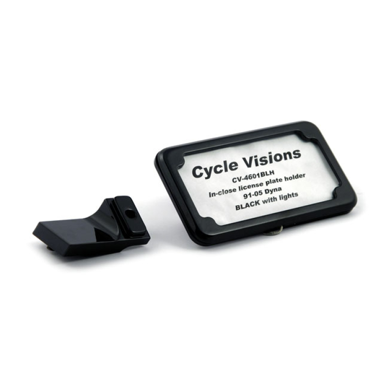 CYCLE VISIONS INCLOSE LICENSE PLATE HOLDER HORIZONTAL. BLACK 968060
