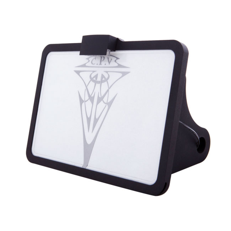 CPV, 'SLIDE-IN' LICENSE PLATE BRACKET. SIDE MOUNT, BLACK BLACK POWDER 972570