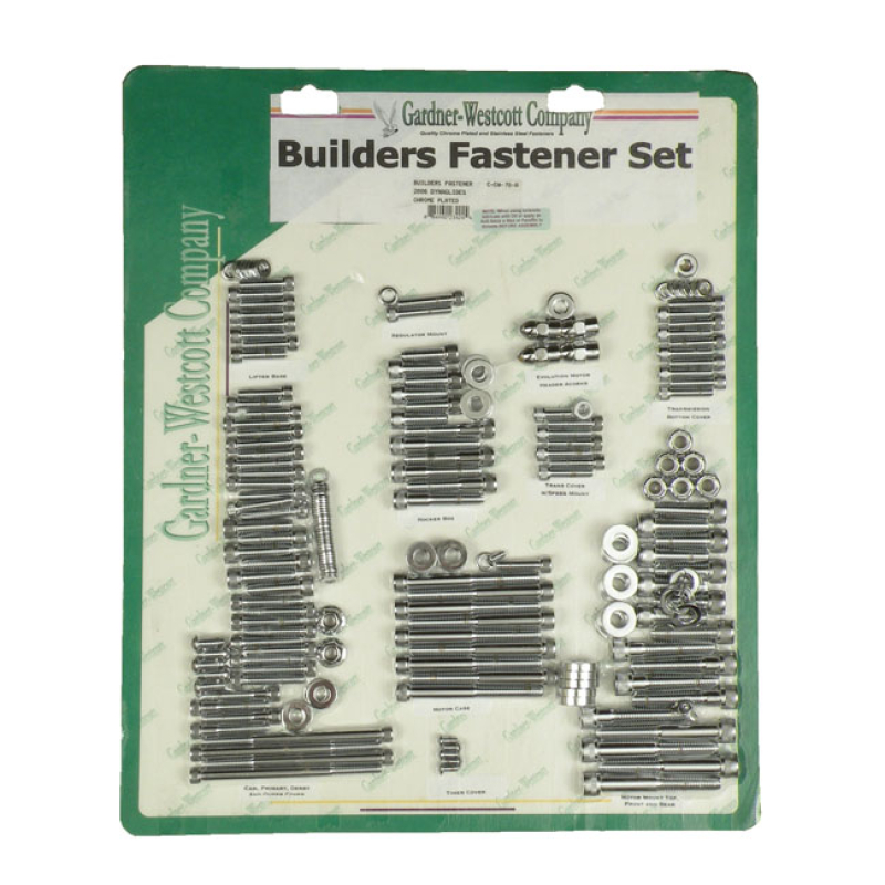 BUILDERS FASTENERS SET CHROME ALLEN 975833