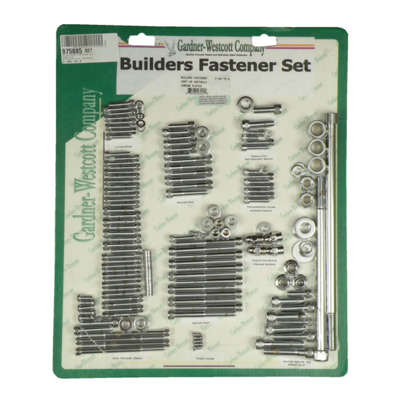 BUILDERS FASTENERS SET CHROME ALLEN 975885